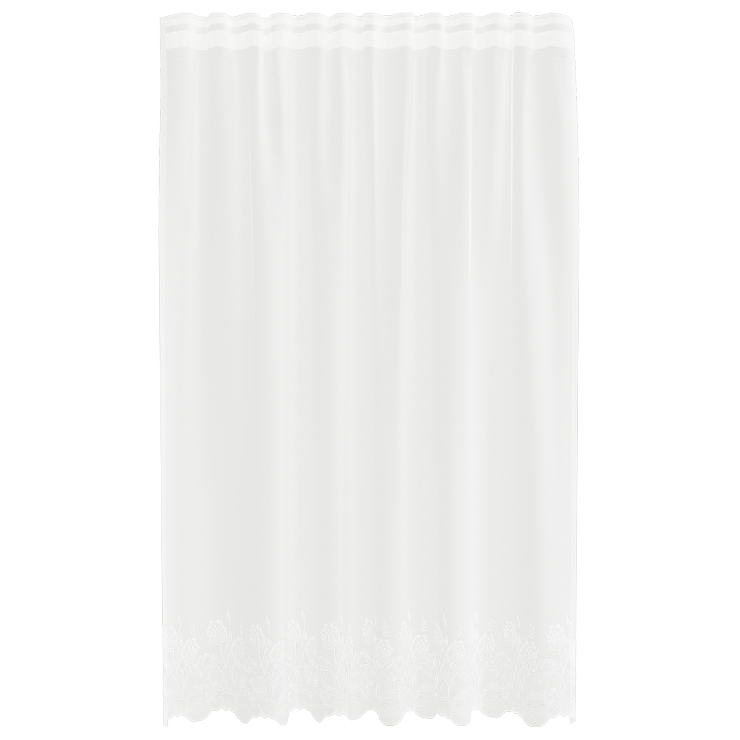 Kantgordijn met gordijnen Wit 150 x 245 cm Polyester