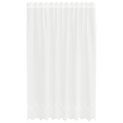 Kantgordijn met gordijnen Wit 150 x 245 cm Polyester
