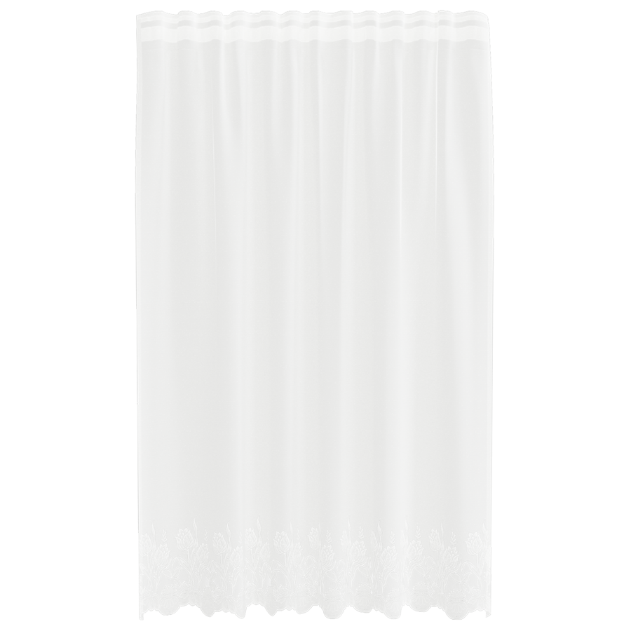 Kantgordijn met gordijnen Wit 150 x 245 cm Polyester