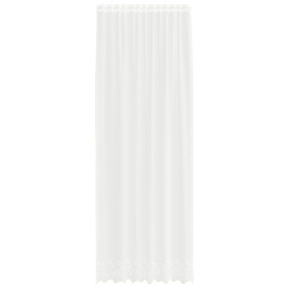 Kantgordijn met gordijnen Bloemen Wit 150 x 280 cm Polyester