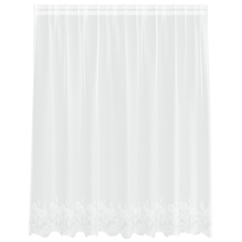Kantgordijn met gordijnen Bloemen Wit 200 x 180 cm Polyester