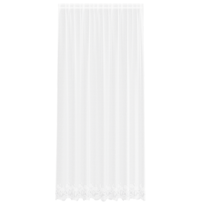 Kantgordijn met gordijnen Bloemen Wit 200 x 300 cm Polyester