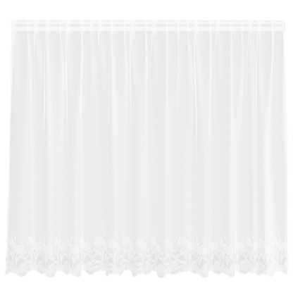 Kantgordijn met gordijnen Wit 300 x 180 cm Polyester