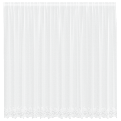 Kantgordijn met gordijnen Bloemen Wit 400 x 200 cm Polyester