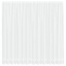 Kantgordijn met gordijnen Bloemen Wit 400 x 220 cm Polyester
