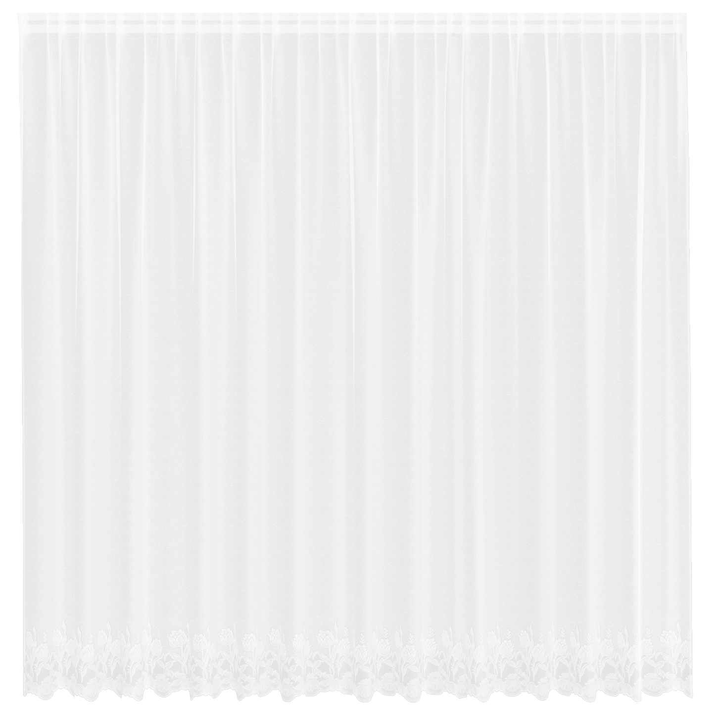 Gordijnen met gordijnen Bloemen Wit 400 x 240 cm Polyester