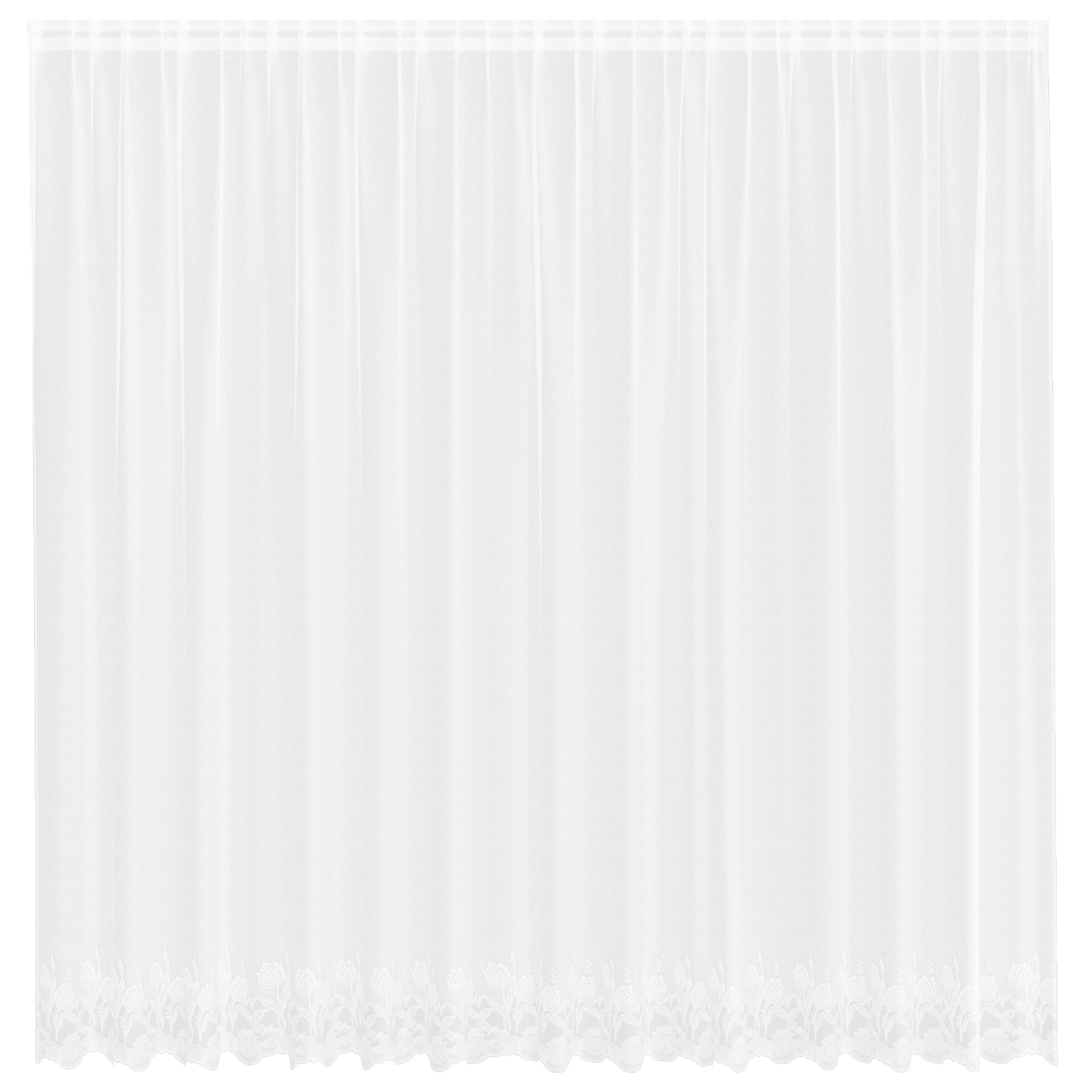 Gordijnen met gordijnen Bloemen Wit 400 x 240 cm Polyester
