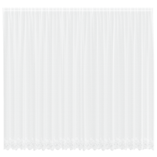 Kantgordijn met gordijnen Bloemen Wit 500 x 260 cm Polyester