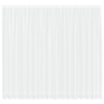 Kantgordijn met gordijnen Bloemen Wit 500 x 260 cm Polyester