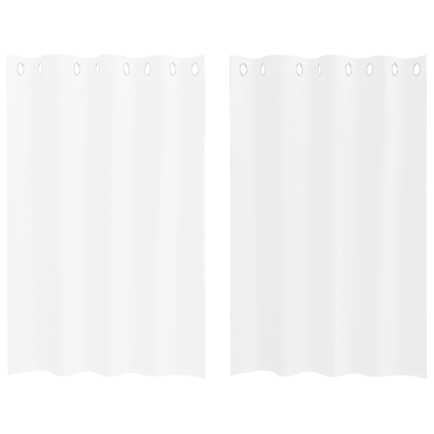 Gordijnen met gordijnen 2 pcs Wit 140 x 140 cm Polyester