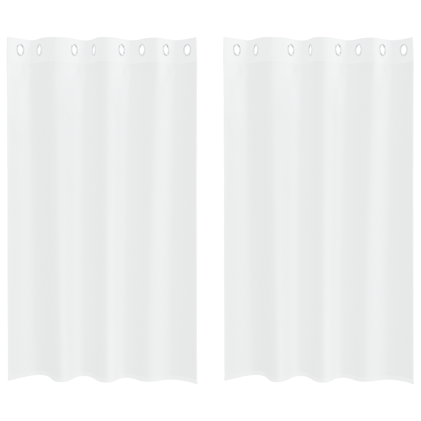 Gordijnen met gordijnen 2 pcs Wit 140 x 175 cm Polyester