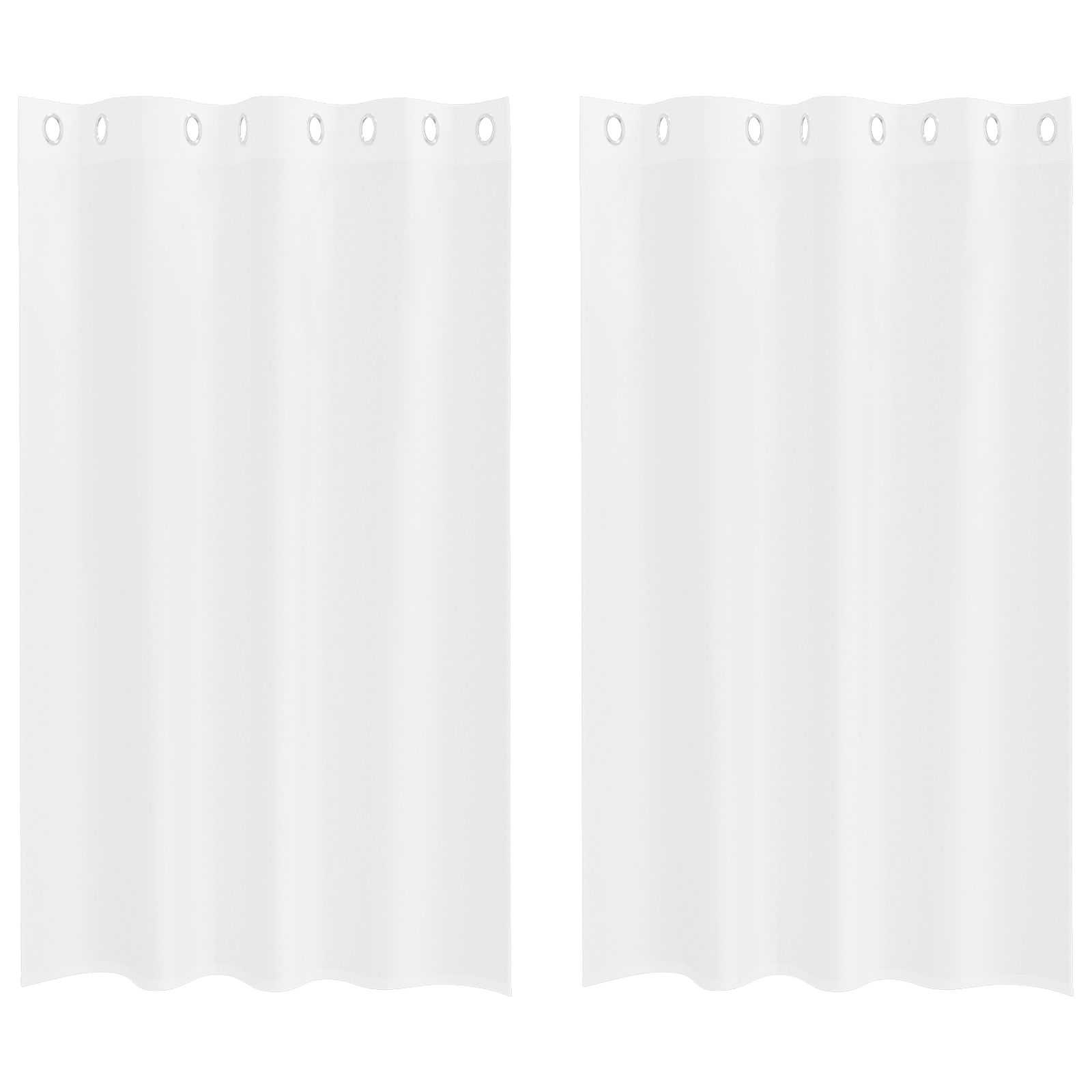 Gordijnen met gordijnen 2 pcs Wit 140 x 175 cm Polyester