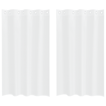 Gordijnen met gordijnen 2 pcs Wit 140 x 175 cm Polyester