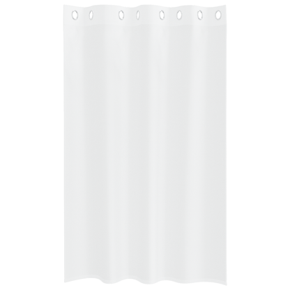 Gordijnen met gordijnen 2 pcs Wit 140 x 175 cm Polyester