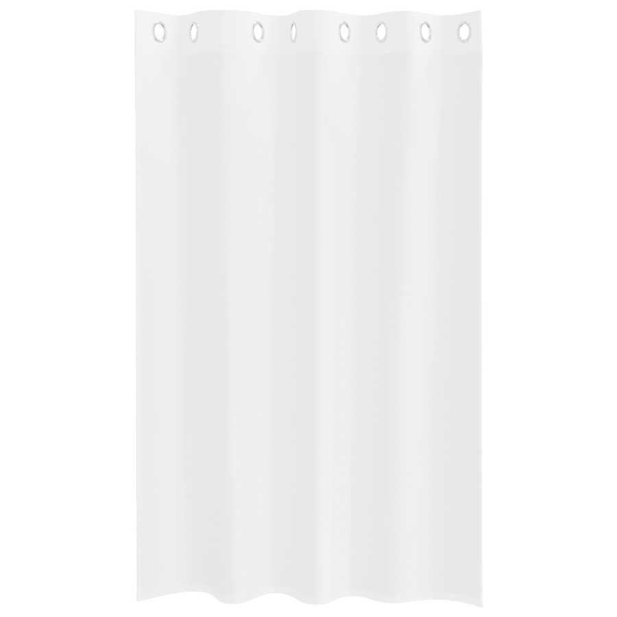 Gordijnen met gordijnen 2 pcs Wit 140 x 175 cm Polyester