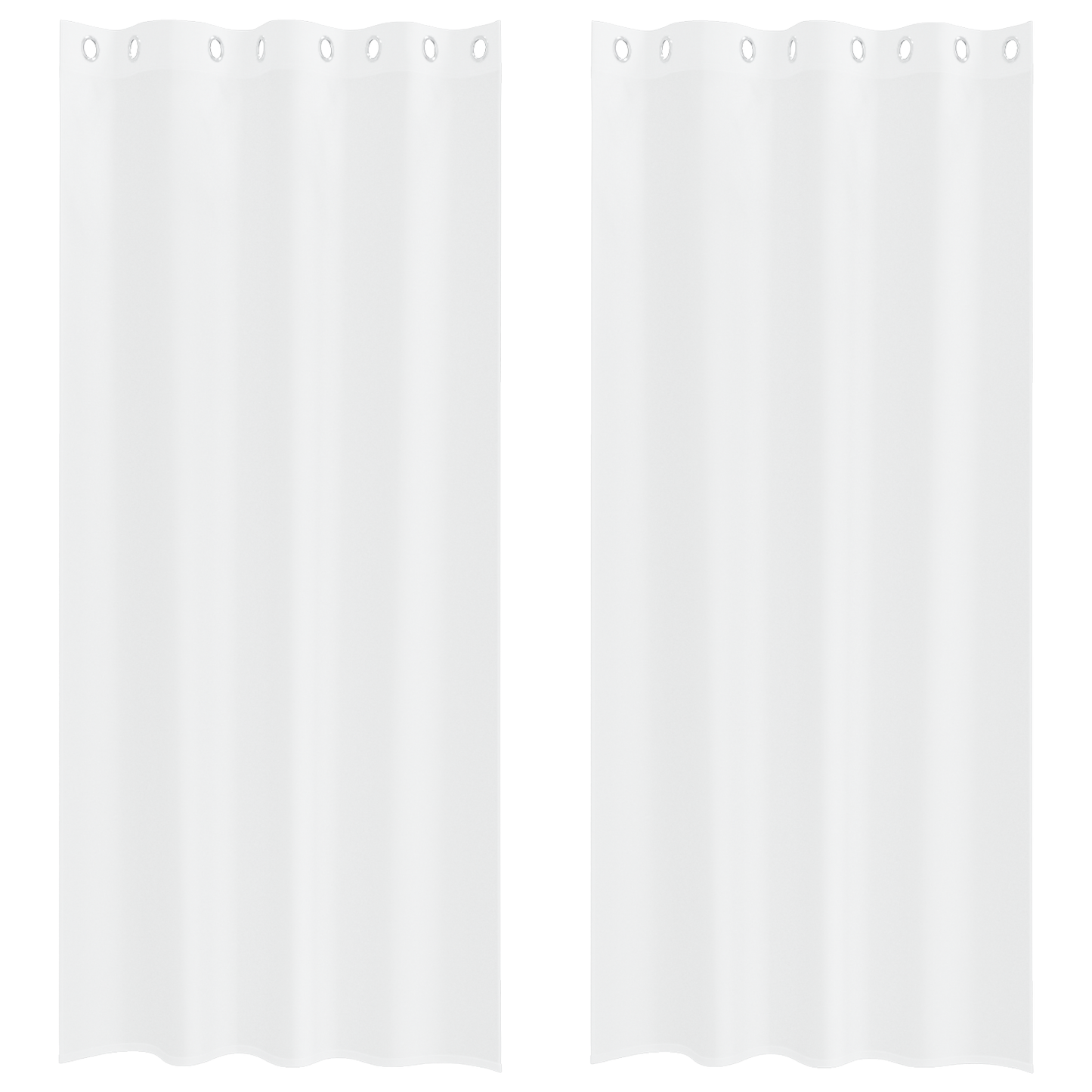 Gordijnen met gordijnen 2 pcs Wit 140 x 225 cm Polyester