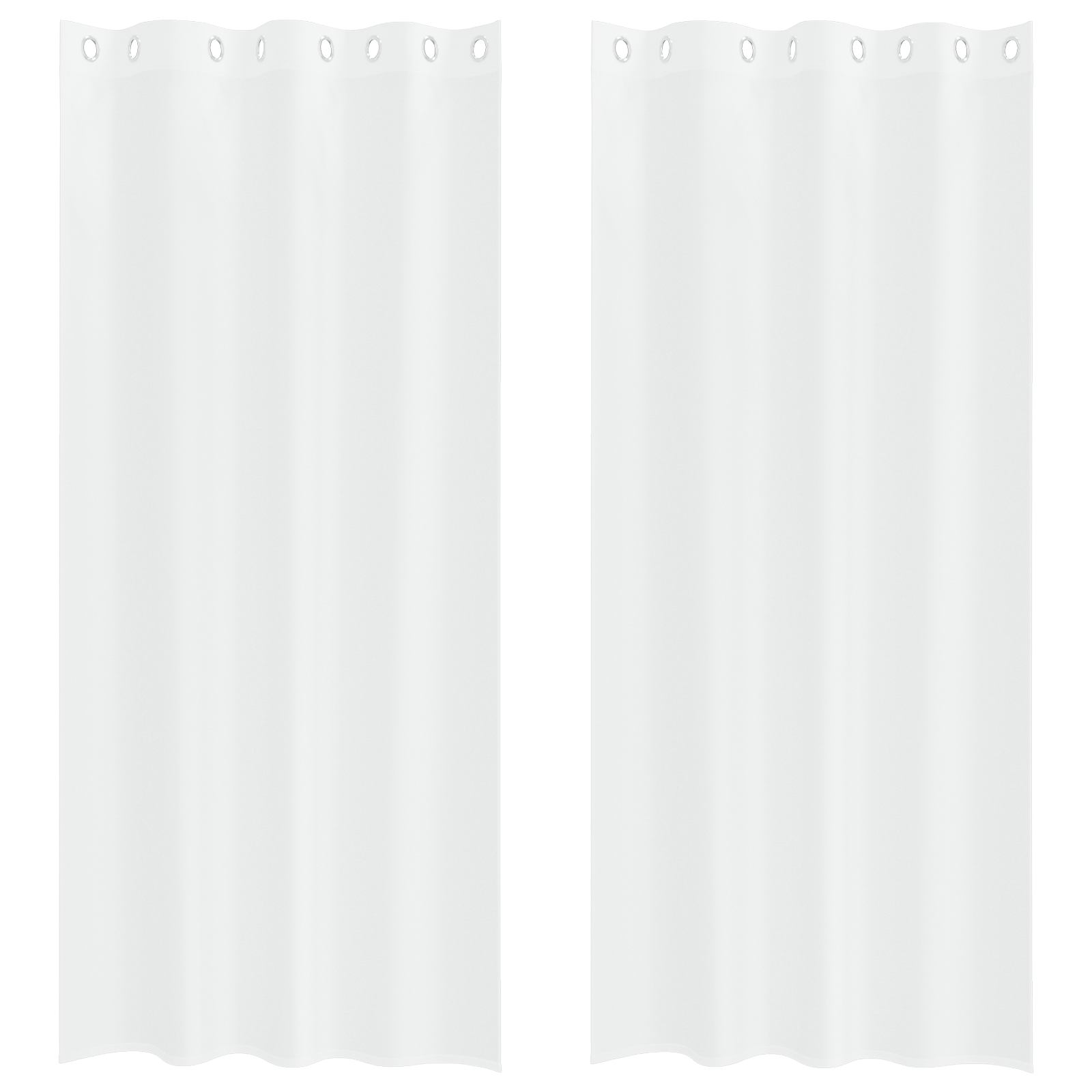 Gordijnen met gordijnen 2 pcs Wit 140 x 225 cm Polyester