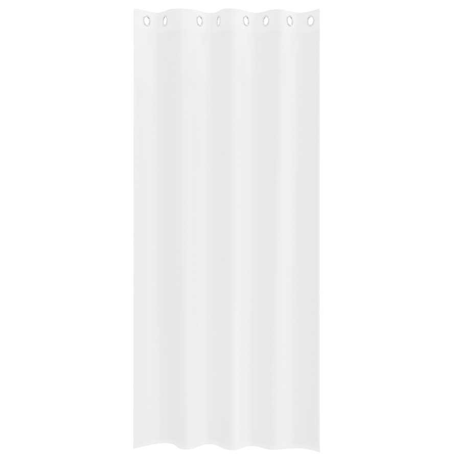 Gordijnen met gordijnen 2 pcs Wit 140 x 225 cm Polyester