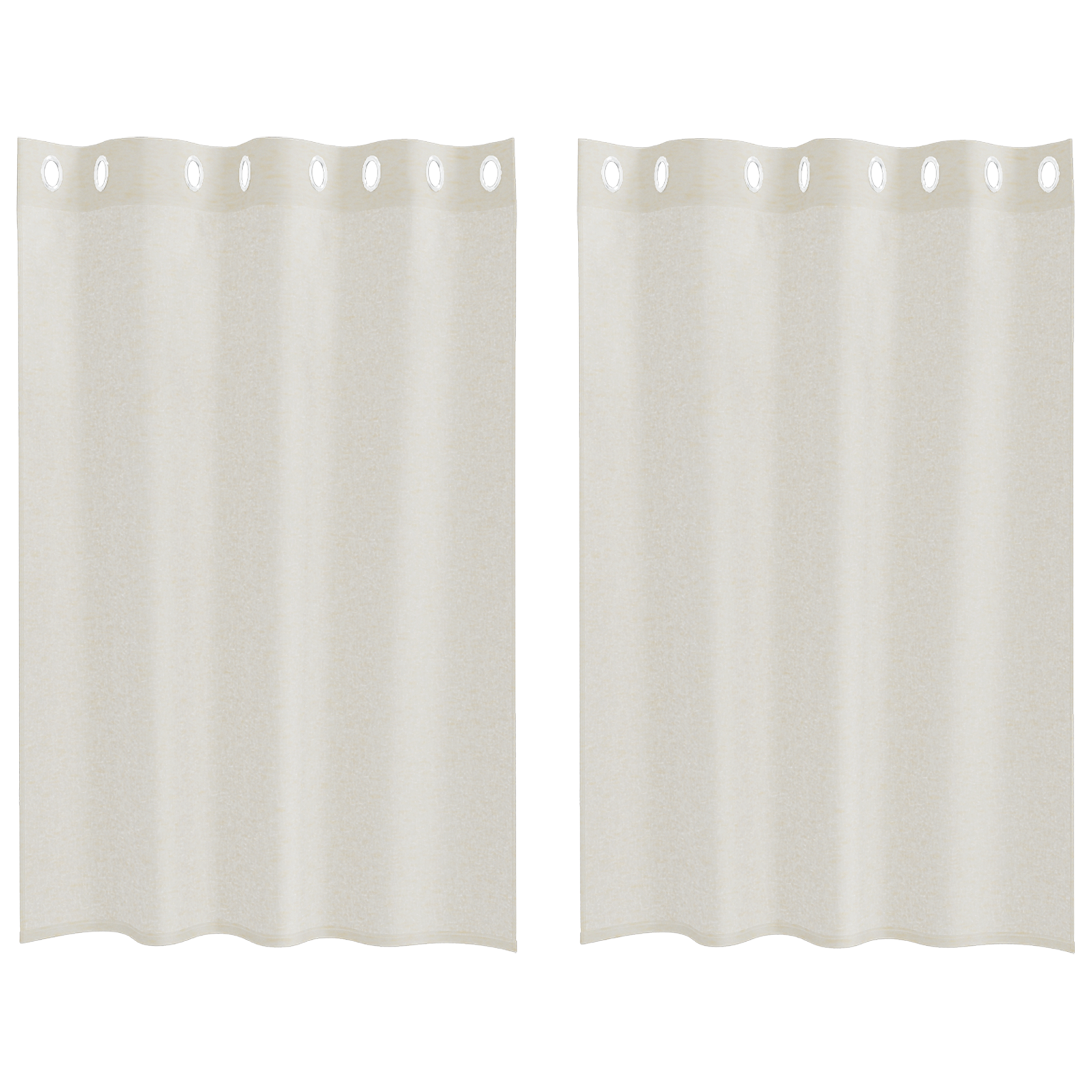 Gordijnen met gordijnen 2 pcs Crème 140 x 140 cm Polyester