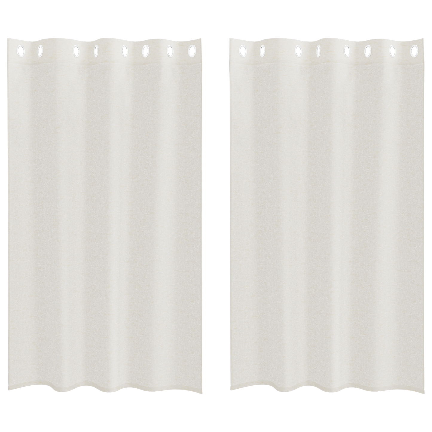 Gordijnen met gordijnen 2 pcs Crème 140 x 175 cm Polyester