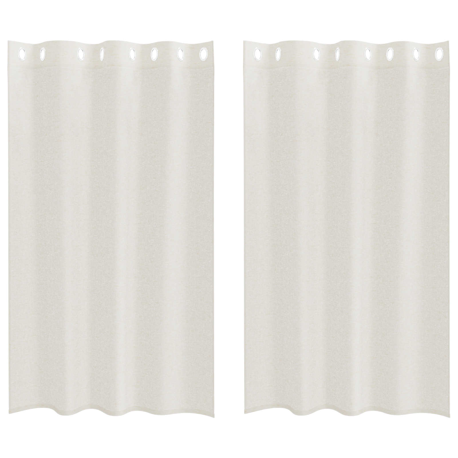 Gordijnen met gordijnen 2 pcs Crème 140 x 175 cm Polyester
