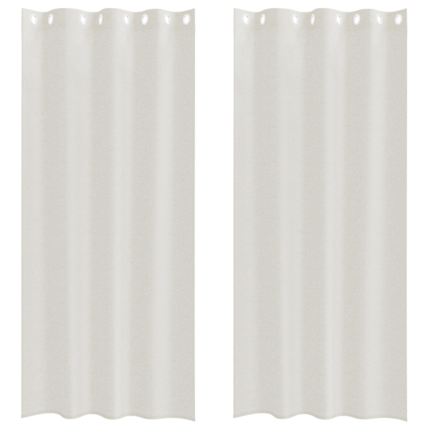 Gordijnen met gordijnen 2 pcs Crème 140 x 225 cm Polyester