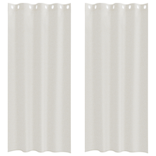 Gordijnen met gordijnen 2 pcs Crème 140 x 225 cm Polyester