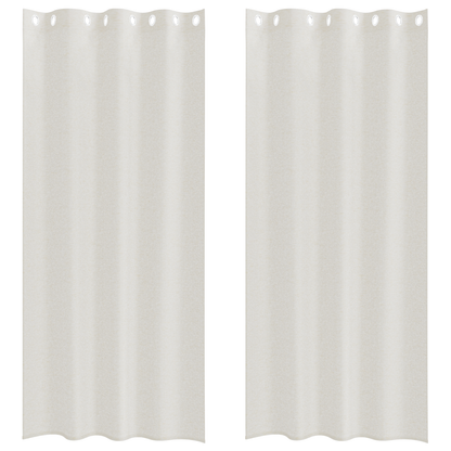 Gordijnen met gordijnen 2 pcs Crème 140 x 225 cm Polyester