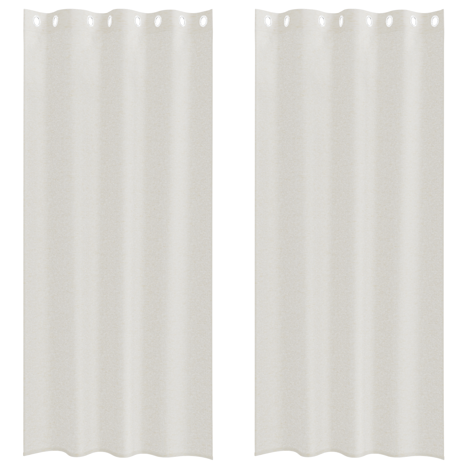 Gordijnen met gordijnen 2 pcs Crème 140 x 245 cm Polyester