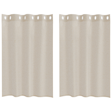 Gordijnen met gordijnen 2 pcs Zand 140 x 140 cm Polyester