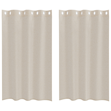 Gordijnen met gordijnen 2 pcs Zand 140 x 175 cm Polyester