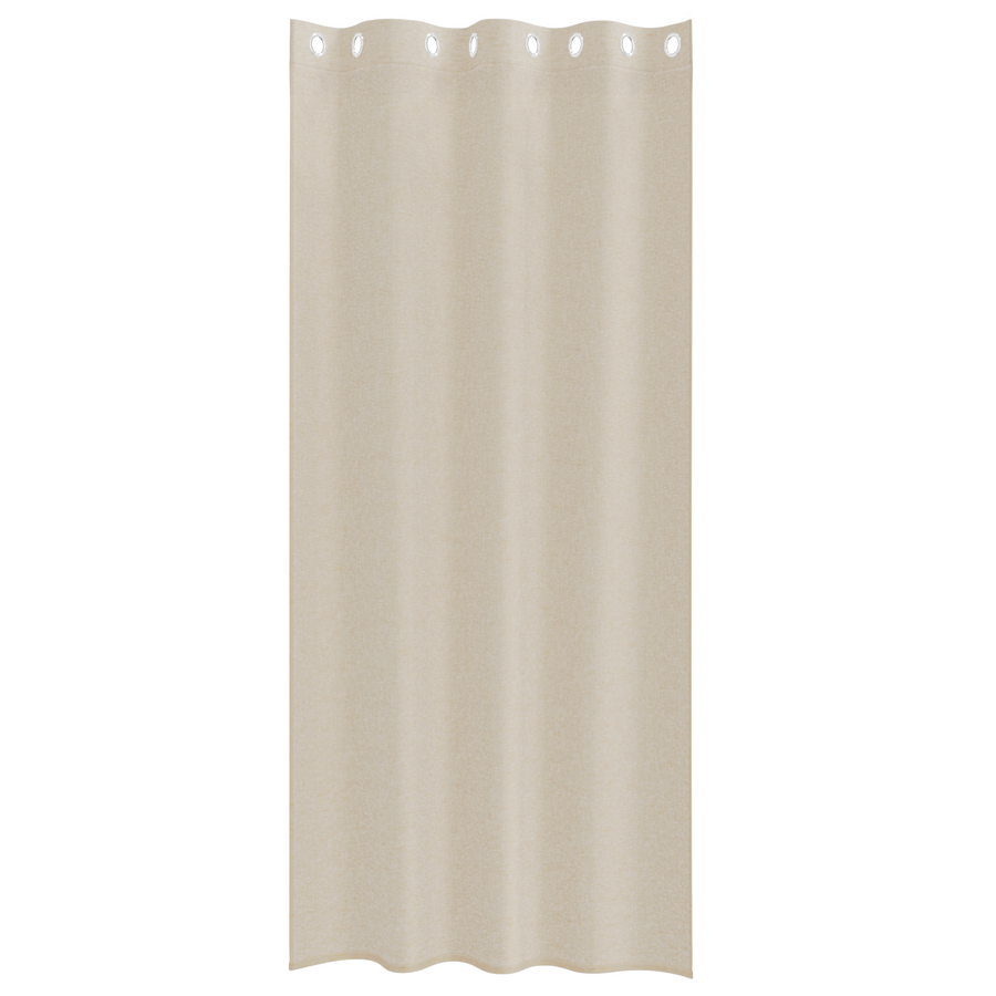 Gordijnen met gordijnen 2 pcs Zand 140 x 245 cm Polyester