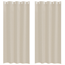 Gordijnen met gordijnen 2 pcs Zand 140 x 260 cm Polyester