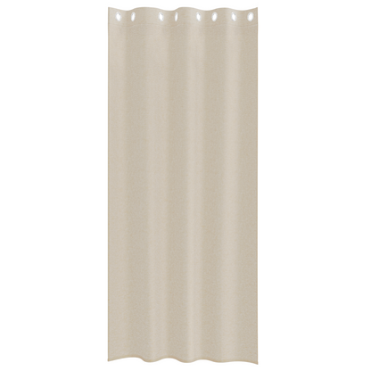 Gordijnen met gordijnen 2 pcs Zand 140 x 260 cm Polyester