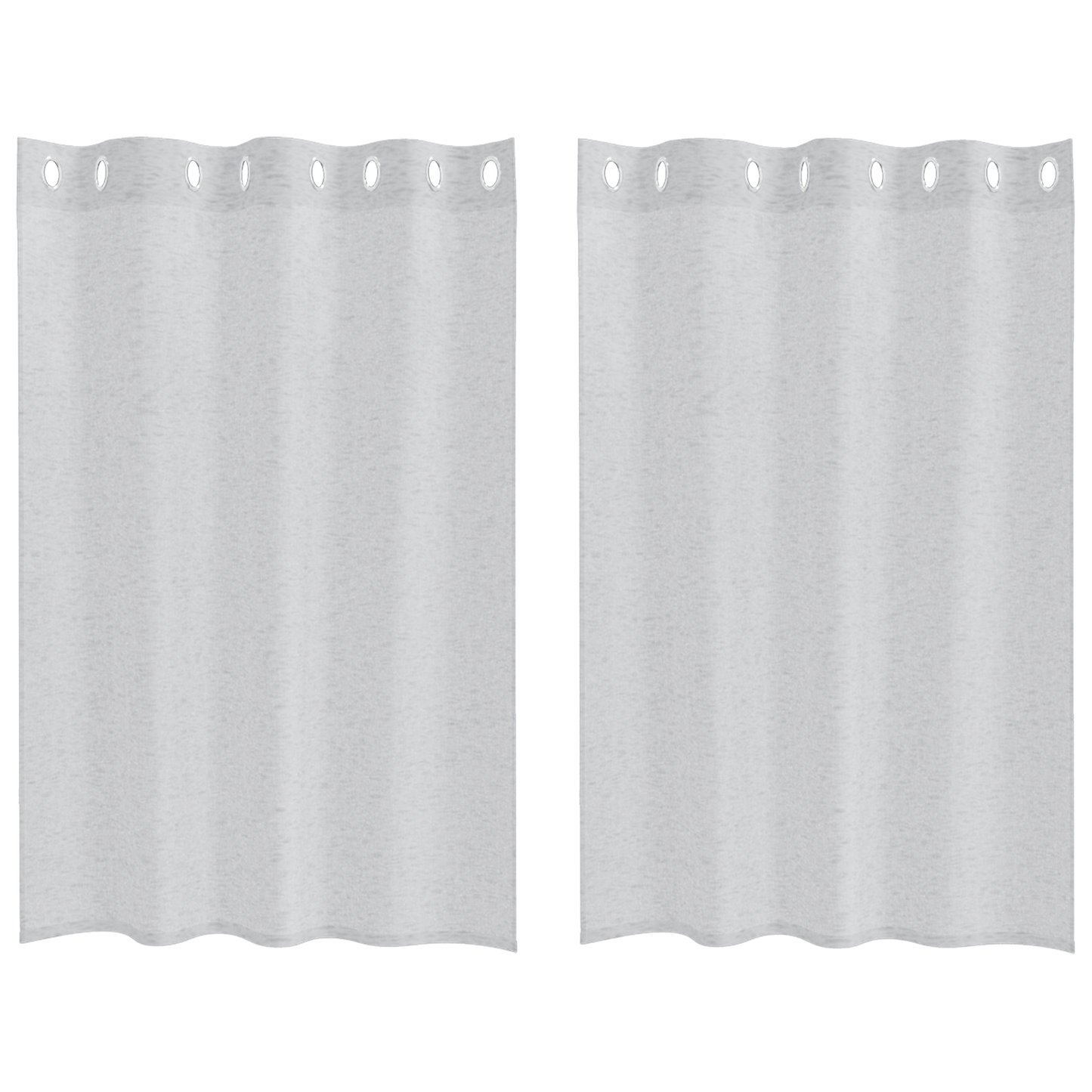 Gordijnen met gordijnen 2 pcs Lichtgrijs 140 x 140 cm Polyester