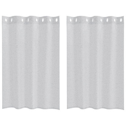 Gordijnen met gordijnen 2 pcs Lichtgrijs 140 x 140 cm Polyester