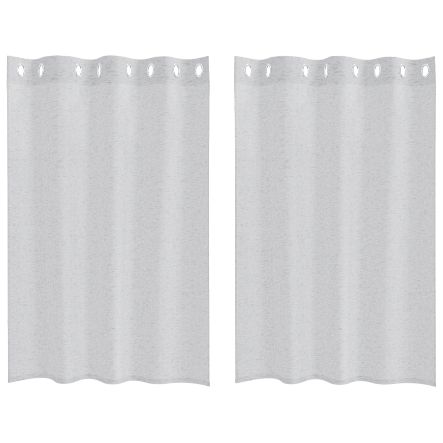 Gordijnen met gordijnen 2 pcs Lichtgrijs 140 x 140 cm Polyester