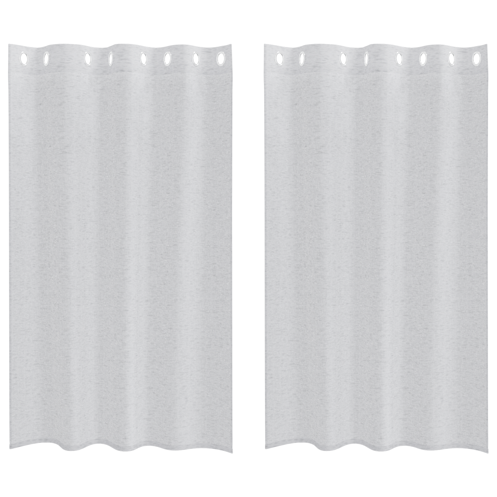 Gordijnen met gordijnen 2 pcs Lichtgrijs 140 x 175 cm Polyester