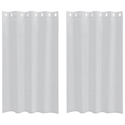 Gordijnen met gordijnen 2 pcs Lichtgrijs 140 x 175 cm Polyester
