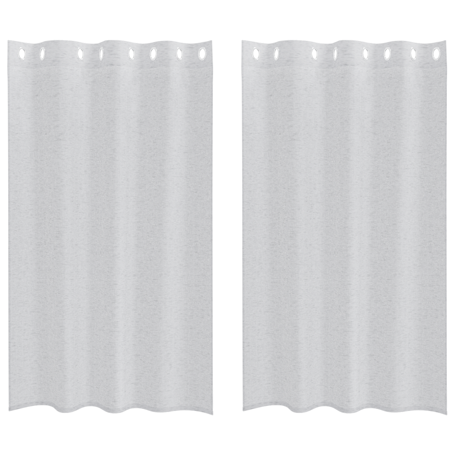 Gordijnen met gordijnen 2 pcs Lichtgrijs 140 x 175 cm Polyester