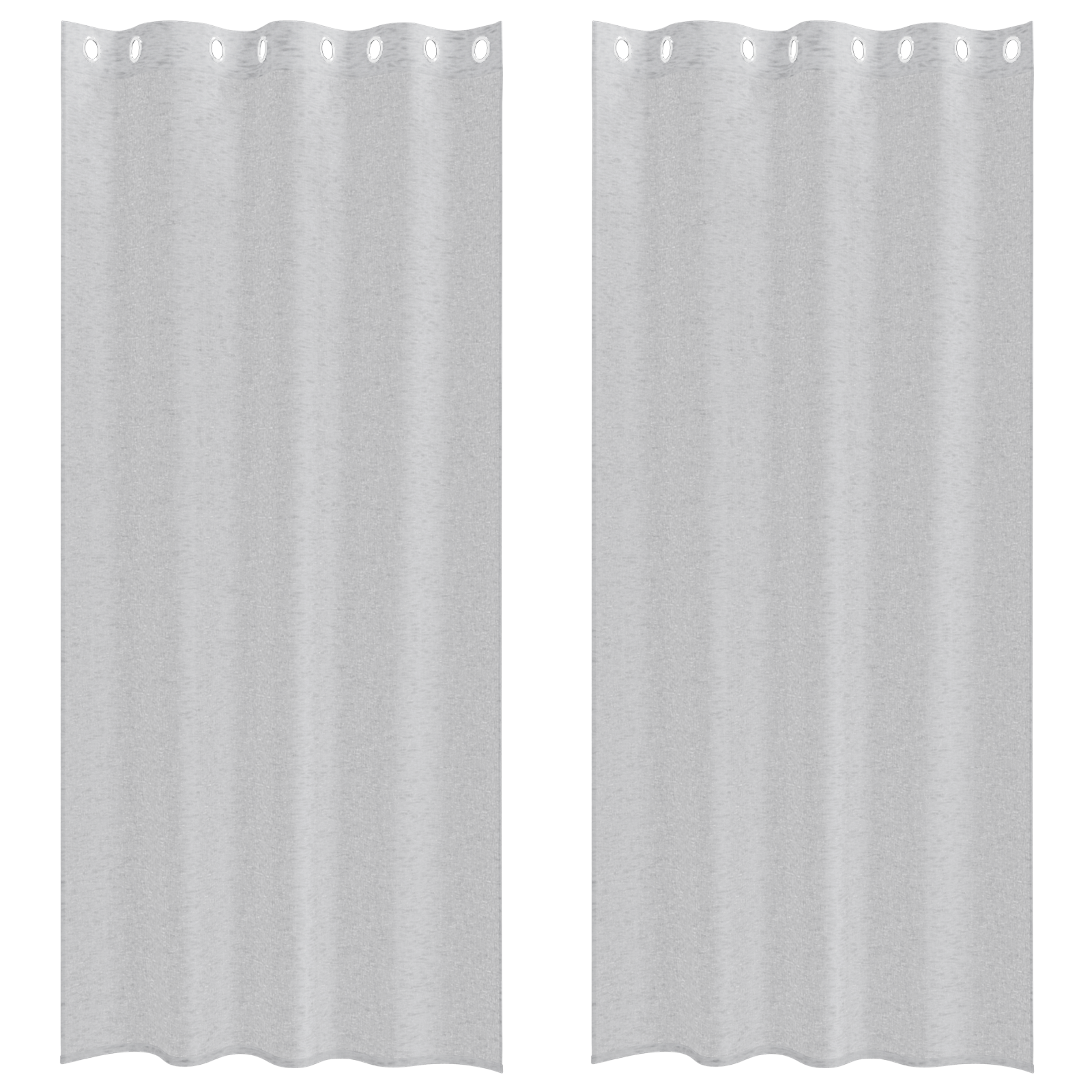Gordijnen met gordijnen 2 pcs Lichtgrijs 140 x 225 cm Polyester