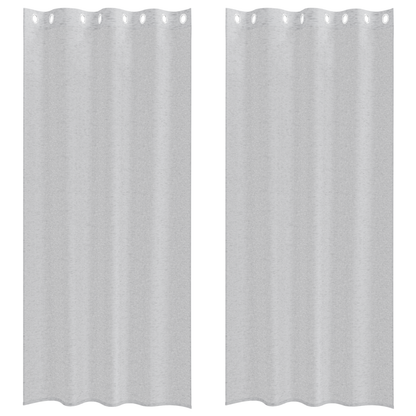 Gordijnen met gordijnen 2 pcs Lichtgrijs 140 x 225 cm Polyester