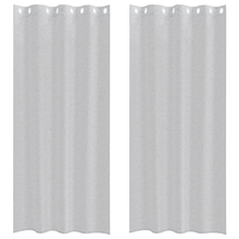 Gordijnen met gordijnen 2 pcs Lichtgrijs 140 x 245 cm Polyester