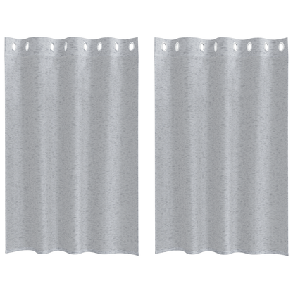 Gordijnen 2 pcs Donkergrijs 140 x 140 cm Polyester