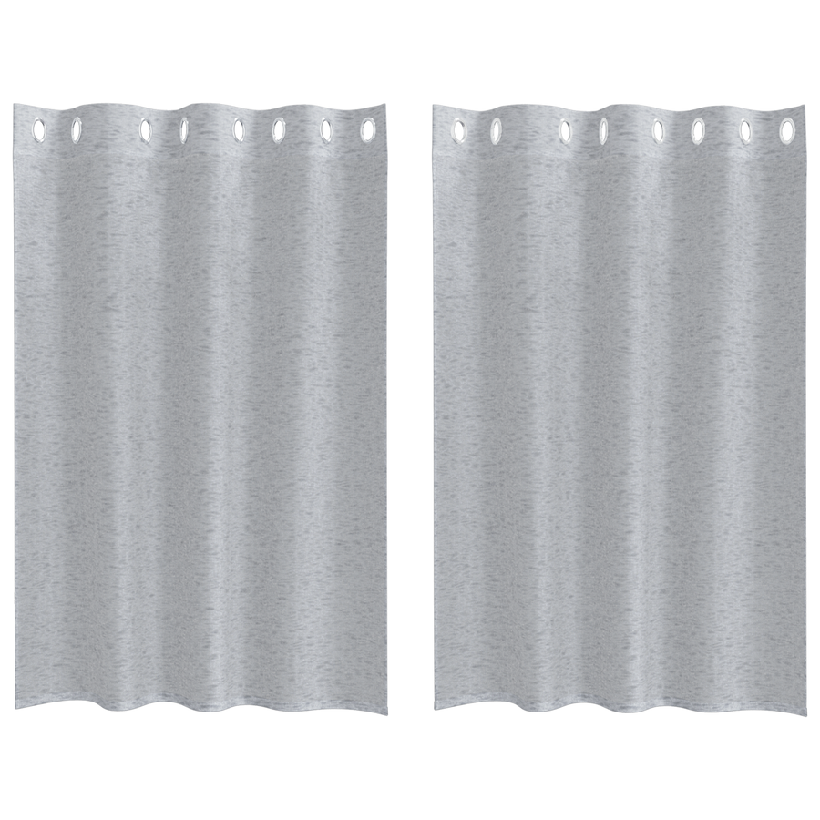 Gordijnen 2 pcs Donkergrijs 140 x 140 cm Polyester