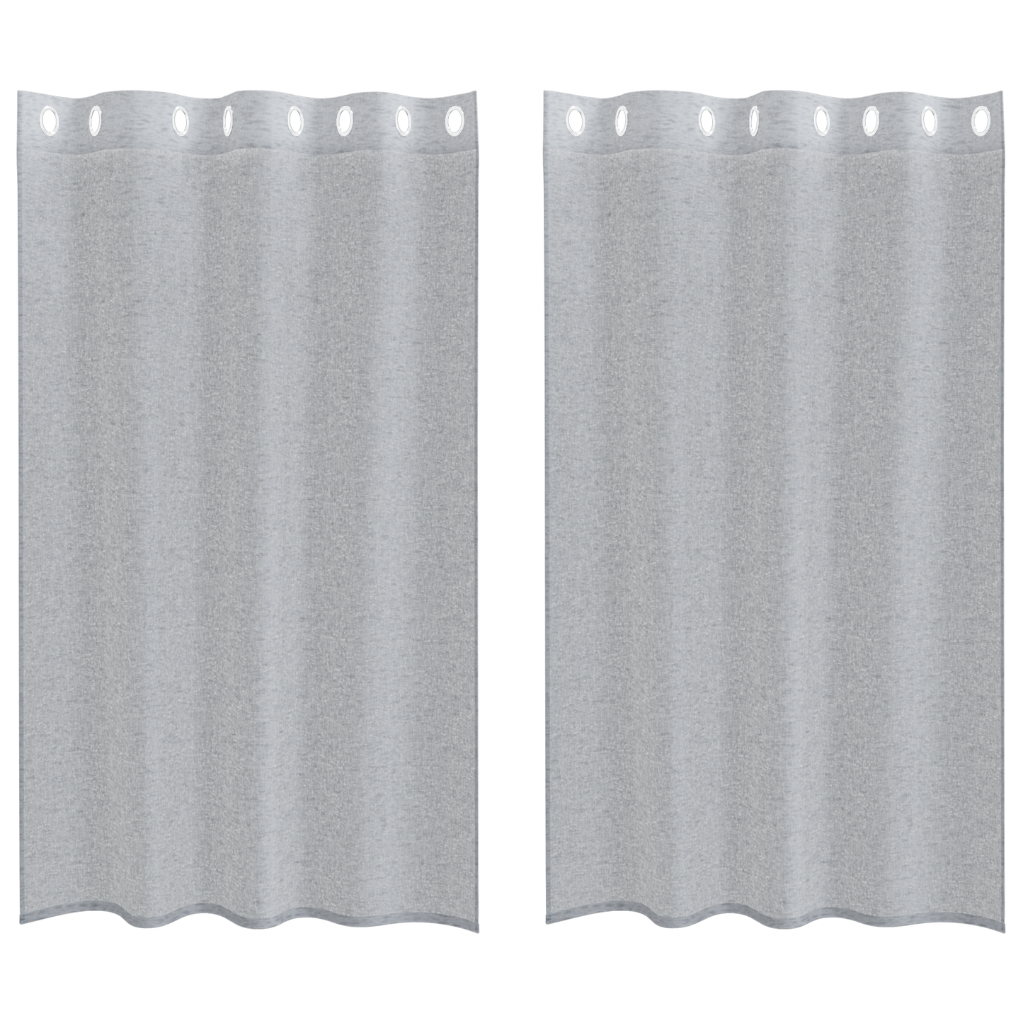 Gordijnen 2 pcs Donkergrijs 140 x 175 cm Polyester