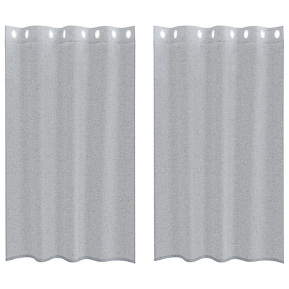 Gordijnen 2 pcs Donkergrijs 140 x 175 cm Polyester