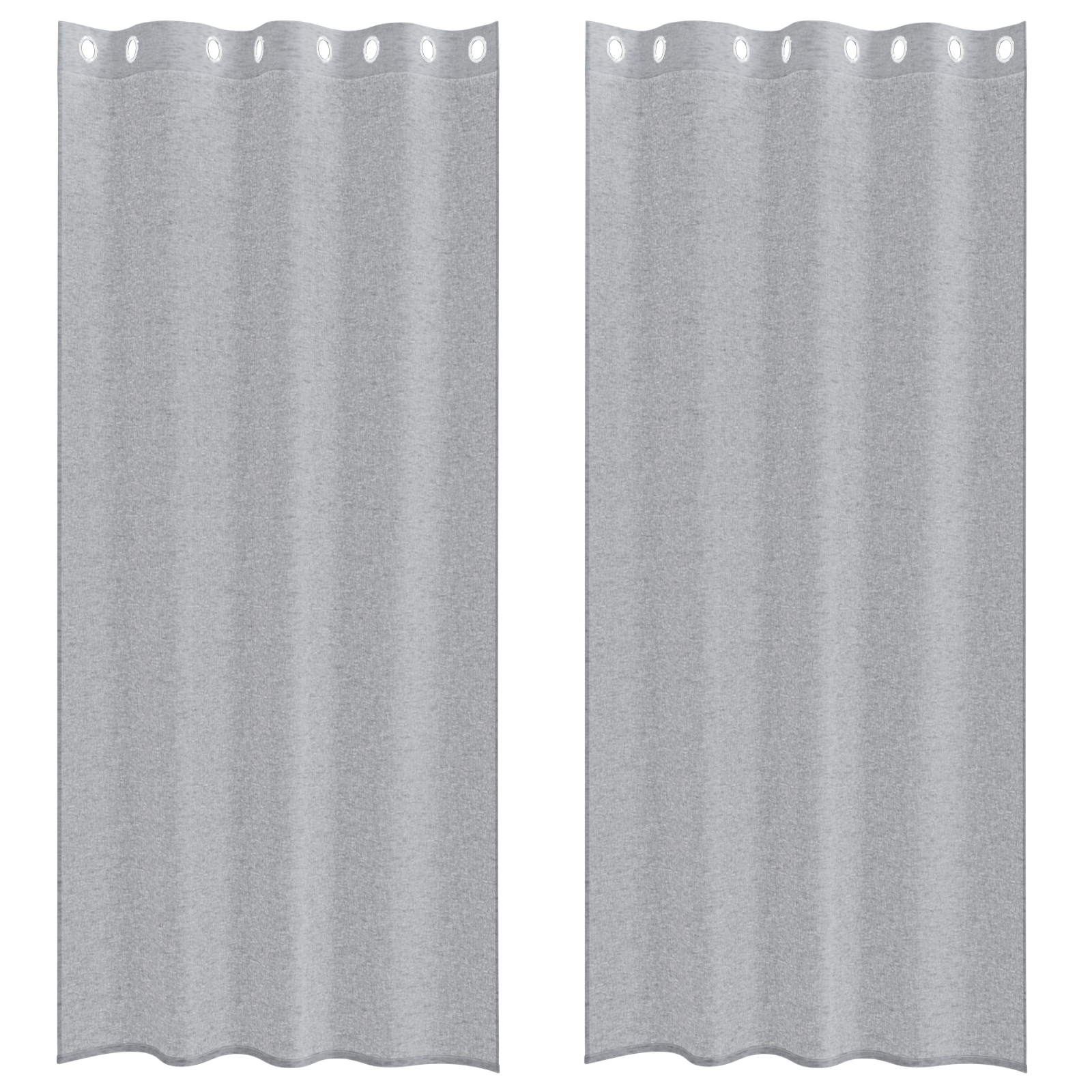 Gordijnen 2 pcs Donkergrijs 140 x 225 cm Polyester