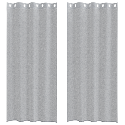 Gordijnen 2 pcs Donkergrijs 140 x 260 cm Polyester