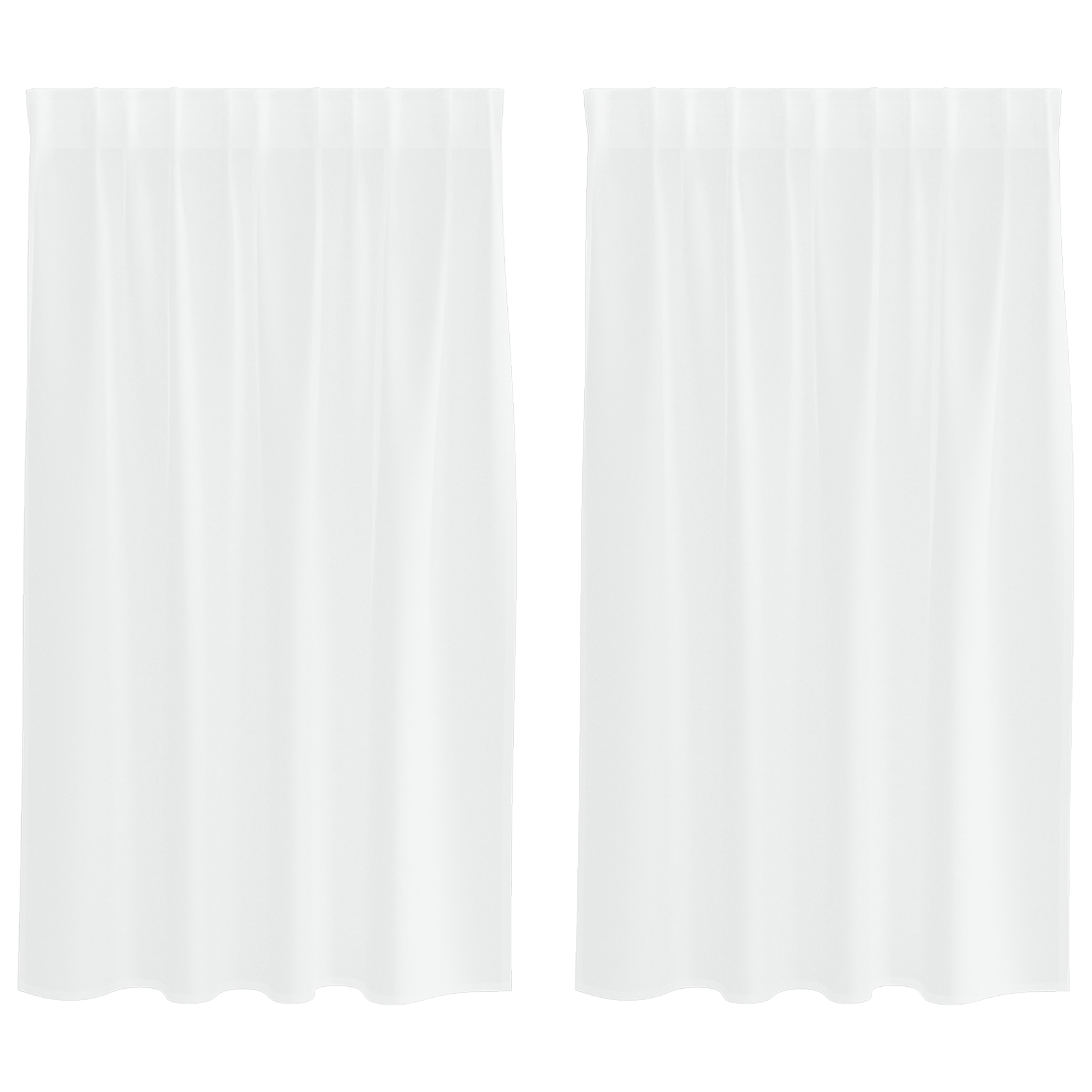 Gordijnen met gordijnen 2 pcs Wit 140 x 140 cm Polyester